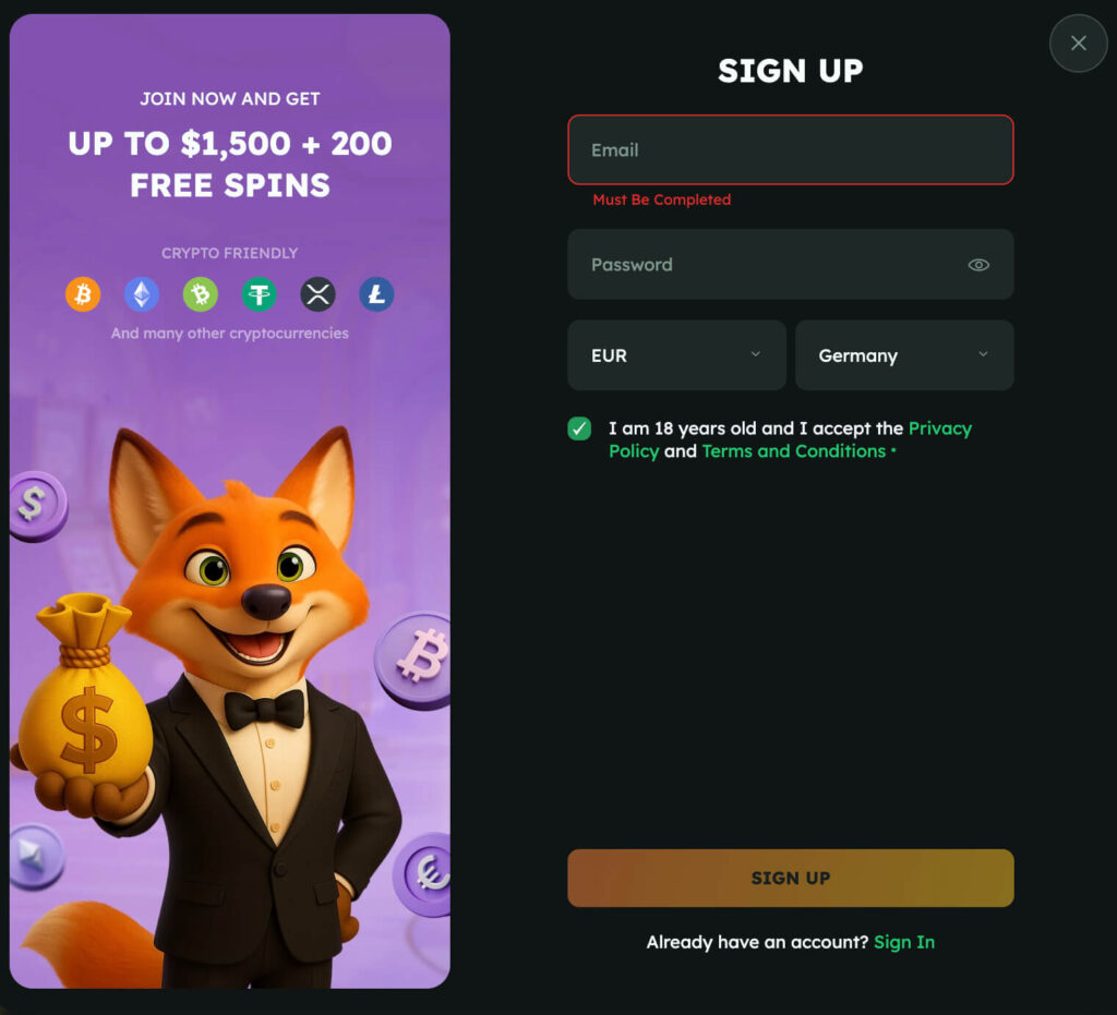 Fox Slots Login